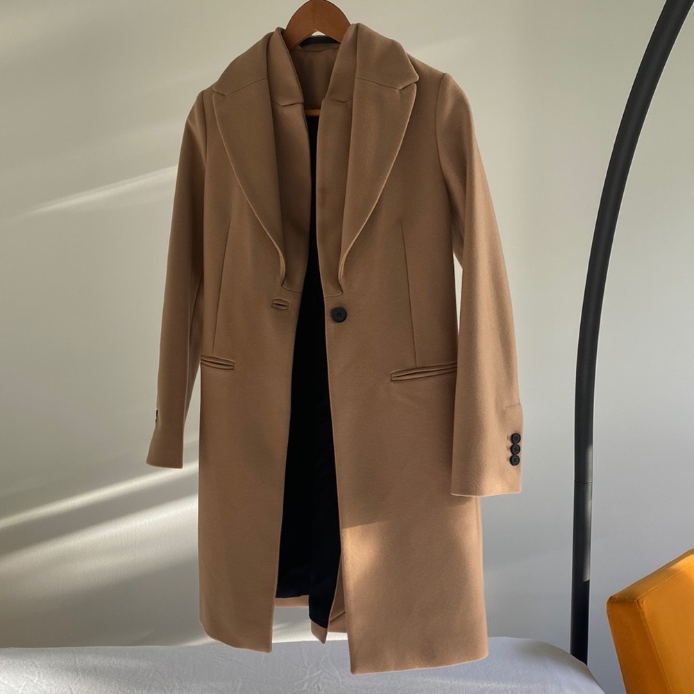 All Saints Camel Coat